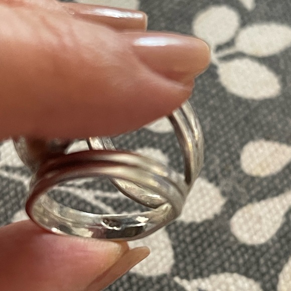 Modernist, Silver Dome ring, Size 5.5 - Picture 4 of 11